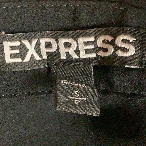 Express Size Small Black Blouse with Zipper Accents Preloved. - Picture 5 of 6